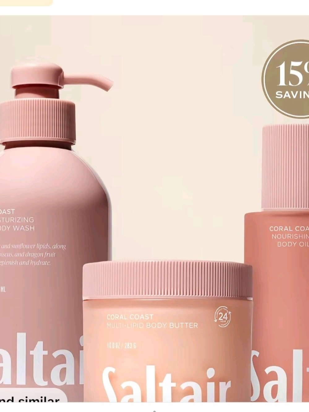 Saltair Coral Coast Body Care Set - Pink
